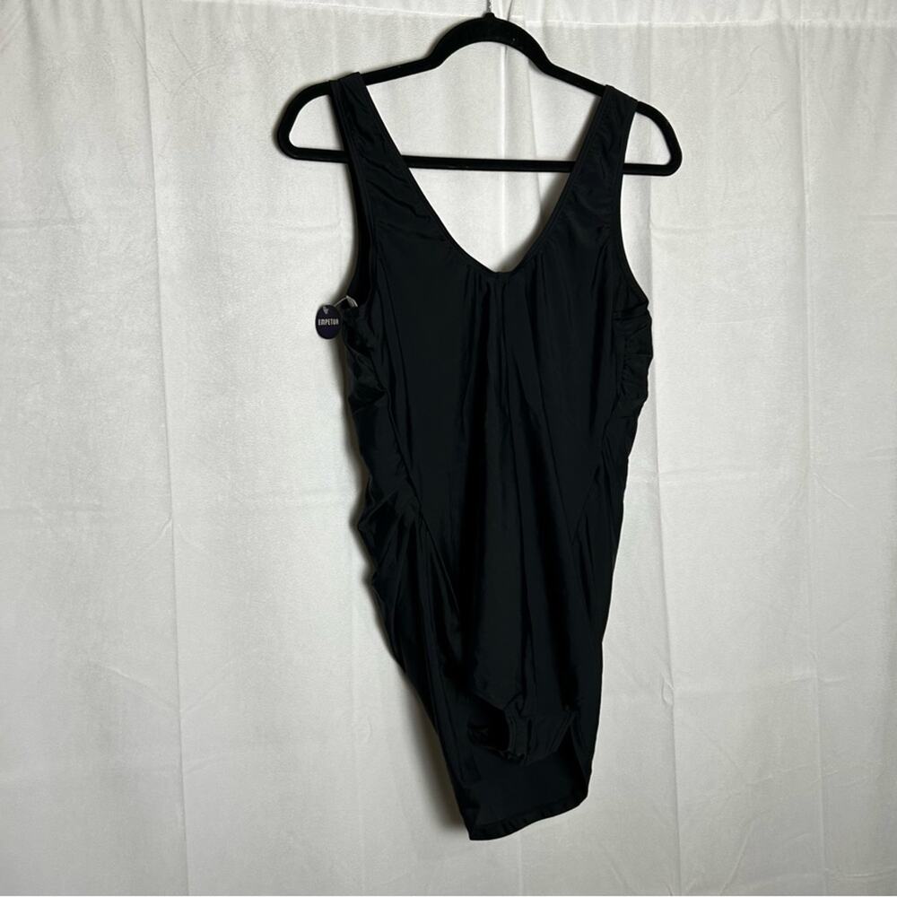 NWT Empetua Shapermint Black Complete‎ Smoothing One Piece Swimsuit Size 2XL